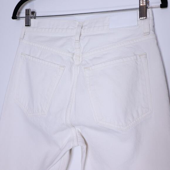 GOLDSIGN High Rise Straight Leg Jean Calla White Button Fly Casual Women's 26 - Picture 6 of 12